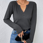 Zeagoo Women's Long Sleeve V Neck Slim Fit T Shirts
