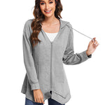 Zip Up Hooded Sweatshirts Thin Jacket - Zeagoo (Us Only)