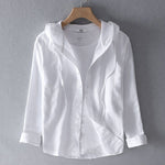 Nicolas Linen Hooded Shirt