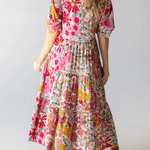 Floral-print Cotton Midi Dress