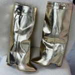 SERAPHINA��� - Gold Leather Boots