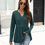 Dressy Casual Pemplu Long Sleeve Henley Shirt (US Only)