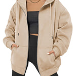 Zeagoo Women's Oversized Zip Up Hoodies