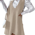 Zeagoo Womens Sweater Vest Dress Pattern Knitted Dress