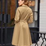 Zeagoo Women's Trench Coats Double-Breasted Long Coat with Belt (Us Only)