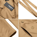 Zeagoo Women's Trench Coats Double-Breasted Long Coat with Belt (Us Only)