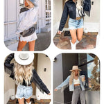 Long Sleeve Crop Denim Jacket - Zeagoo (Us Only)
