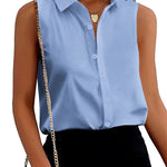 Sleeveless Button Down Tank Tops - Zeagoo (Us Only)