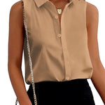 Sleeveless Button Down Tank Tops - Zeagoo (Us Only)