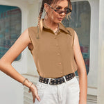 Sleeveless Button Down Tank Tops - Zeagoo (Us Only)