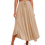 High Waisted Flowy Elastic Skirts , Lightweight Long Skirts - Zeagoo (Us Only)