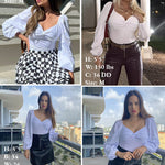 Puff Sleeve Twist Knot Front Tops Bodysuit - Zeagoo (Us Only)