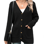 Zeagoo Women's V Neck Button Long Cardigan Sweater