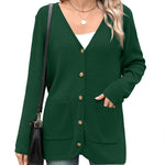 Zeagoo Women's V Neck Button Long Cardigan Sweater