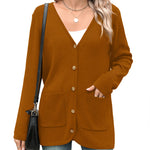 Zeagoo Women's V Neck Button Long Cardigan Sweater