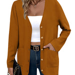 Zeagoo Women's V Neck Button Long Cardigan Sweater