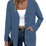 Zeagoo Women's V Neck Button Long Cardigan Sweater