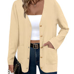 Zeagoo Women's V Neck Button Long Cardigan Sweater