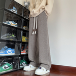 XAVIERA – MODERN STRIPED FLEECE TROUSERS