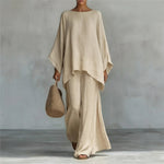 Cristina™ | Two-Piece Set with Long Sleeves and Wide Leg Pants