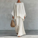 Cristina™ | Two-Piece Set with Long Sleeves and Wide Leg Pants