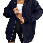 Zeagoo Women's Oversized Zip Up Hoodies