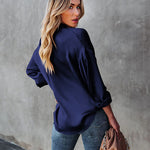 Satin Silk Button Down Shirts - Zeagoo (Us Only)