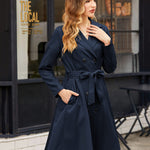 Zeagoo Women's Trench Coats Double-Breasted Long Coat with Belt (Us Only)