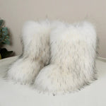 HIRA��� - Chic Trendy Furry Mid Length Winter Boots