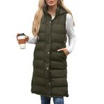 KUTSARA��� - Casual Sleeveless Hooded Long Vest