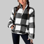 MAPLE��� - Cozy Plaid Fleece Pullover
