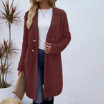 ZAHEKA��� - Casual Long Sleeve Mid Length Coat