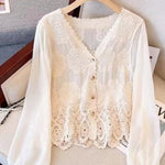 Women's Vintage Floral Art Stylish Loose Casual Cotton Shirt