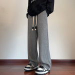 XAVIERA – MODERN STRIPED FLEECE TROUSERS