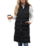 KUTSARA��� - Casual Sleeveless Hooded Long Vest