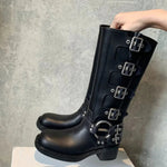 POTENCIANA��� ��� Classic Buckled Ankle Motorcycle Boots