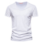 Valerio Slub-Cotton V-Neck Tee