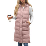 KUTSARA��� - Casual Sleeveless Hooded Long Vest