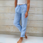Allison - Luxury Linen and Cotton Tailored Dress Trousers