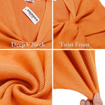 Twist Front Knitted Bodycon Dress - Zeagoo (Us Only)