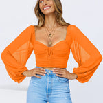 Tie Knot Ruched Crop Tube Top - Zeagoo (Us Only)