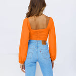 Tie Knot Ruched Crop Tube Top - Zeagoo (Us Only)