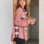 Zeagoo Womens Corduroy Flannel Shacket Jacket Casual Plaid Shirts