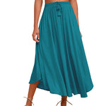 High Waisted Flowy Elastic Skirts , Lightweight Long Skirts - Zeagoo (Us Only)