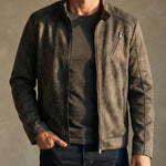 Matteo Suede-Effect Zip Jacket