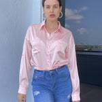 Satin Silk Button Down Shirts - Zeagoo (Us Only)