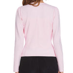 Zeagoo Womens Blazer Cropped Open Front Zipper Dress Jacket O Neck Casual Office Suit Jacket