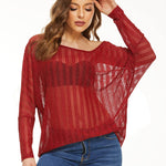 Long Sleeve Mesh Sheer Shirt - Zeagoo (Us Only)