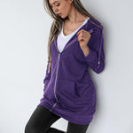 Fleece Hoodies Tunic Long Hoodie Jacket - Zeagoo (Us Only)