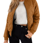 Zeagoo Women's Quilted Bomber Jacket Casual Coat